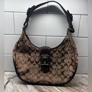 Coach Hamptons Signature Buckle Flap Baguette Y2K Model 6363